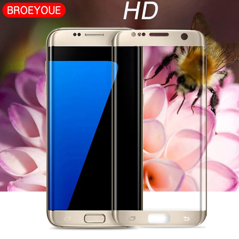 Закаленное стекло для Samsung S6 S7 S8 S9 Edge Plus Note 8 9 защитная 3d пленка с изогнутыми краями