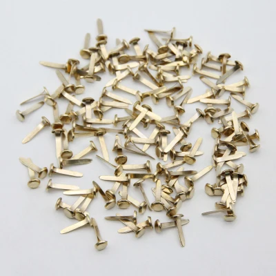 Golden as photo 50 шт., 8*20 мм, разноцветные Круглые металлические украшения для рукоделия, домашний бумажный декор, скрапбукинг, украшение, застежка, рукоделие, Брэд для обуви - Цвет: Golden as photo