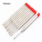 10 шт., красные шариковые ручки, офисные, школьные канцелярские принадлежности