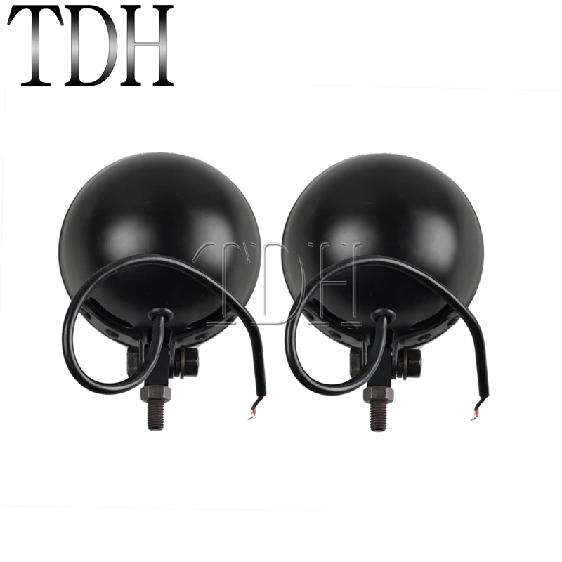 

Motorcycle Black Spotlight LED Turn Signal Passing Fog Light Lamp For Harley Touring Street Glide Auxiliary Light w/ Bracket