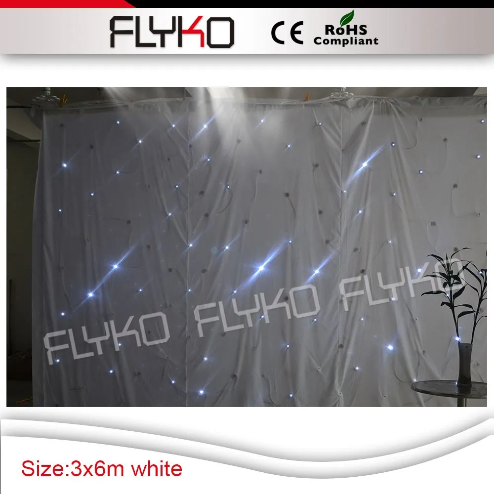 3x6 м белая ткань звезда twilking световые шторы белые одноцветные светодиоды led