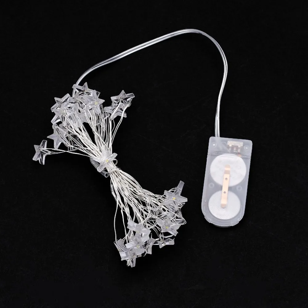 ICOCO 2m 20 LED String Lights Battery Creative Star Design Powered Small Night Light Decor Fairy for Home Wedding Party | Лампы и