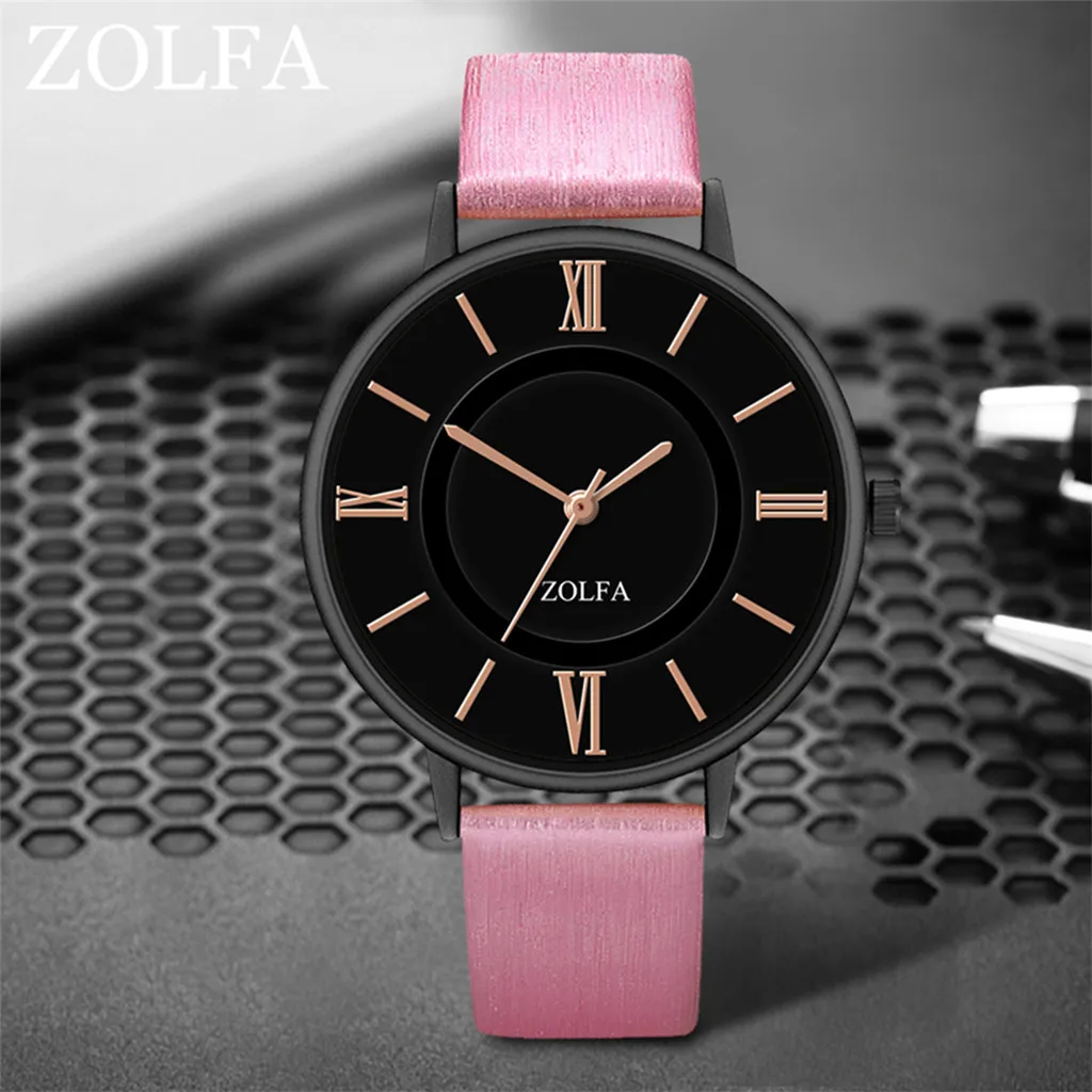 Новые модные женские кварцевые часы с кожаным ремешком orologio donna большой механизм