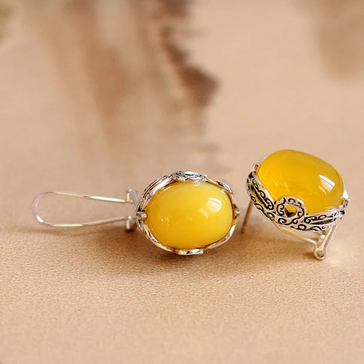 

2018 Earings Fashion Jewelry Goods Antique S925 Pure Carve Patterns Or Designs On Woodwork Restoring Ancient Ways Pulp Ear Clip