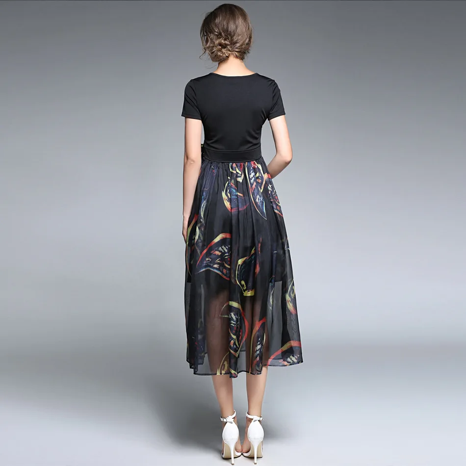 2017 высокое качество летнее платье шифон Для женщин Boho Винтаж пикантные Богемия