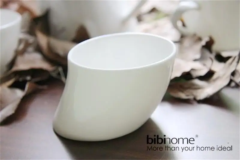 Creative plain white bone china tea set five-piece decorative ceramic kung fu cups fashion drinkware coffee cup | Дом и сад
