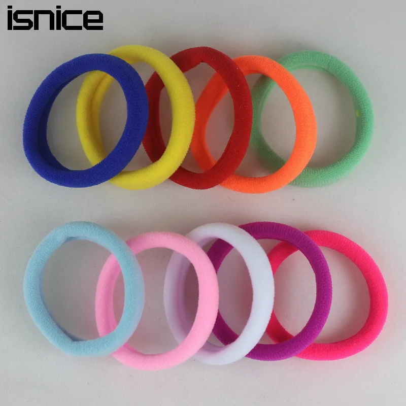 Isnice 100 шт., женские повязки на голову, держатели для волос, высококачественные резинки, Женские Эластичные аксессуары для волос, резинки для девушек, головные уборы для девушек