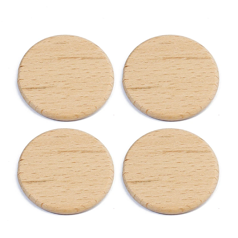 

Linsoir 20pcs/lot 37mm Round Natural Baby Wood Teething Beads Wooden Teether Beads Toys for Kids Jewelry Pacifier Clips Making