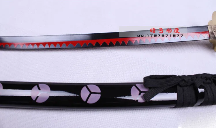 S0267 Аниме ONE PIECE RORONOA ZORO SHUSUI SWORD W/кровяной красный узор тупое лезвие 51"