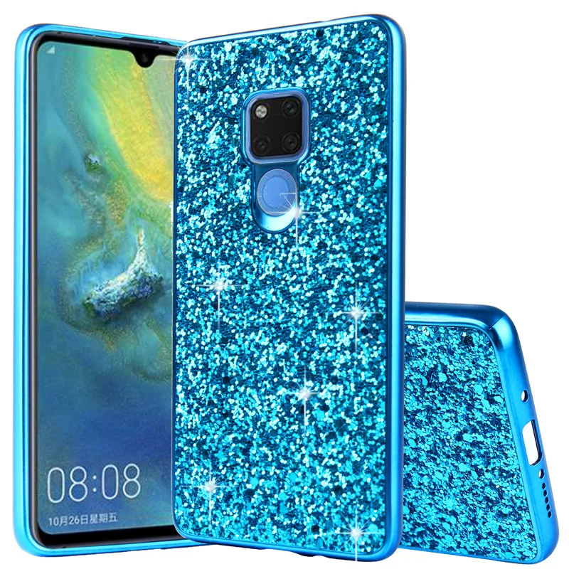 Модные сверкающая блестка чехол для телефона huawei P30 Pro Mate20 X Lite Nova 3i P20 lite рro
