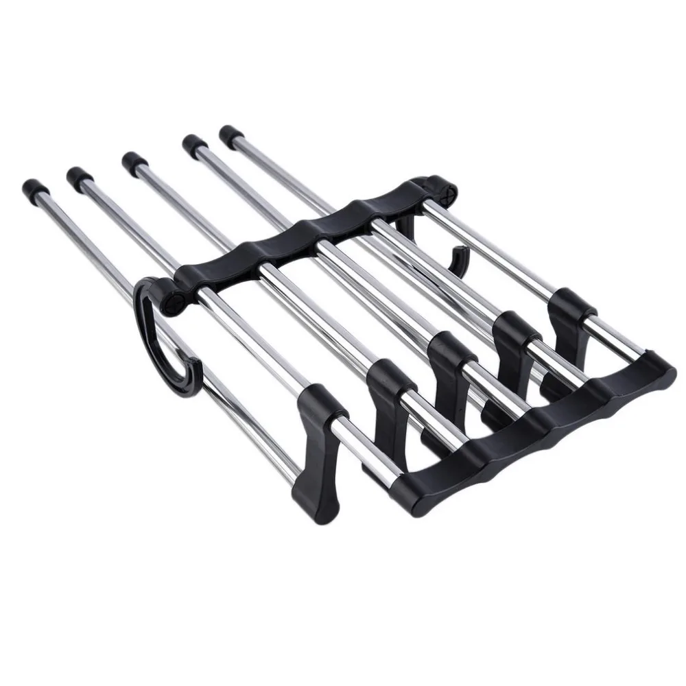 

Pants Rack Trouser Hanger Drying Racks Folding Space Saving Portable Hand-Held Closet Organizer Ties Scarf Shawl Dropshipping