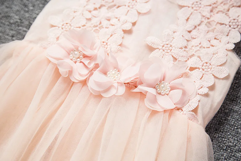 Новинка платье принцессы для девочек кружевные платья с цветочным рисунком