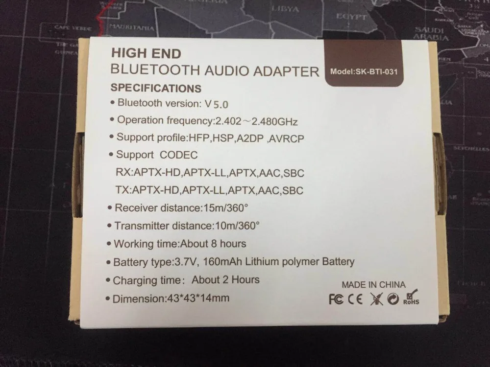 Bluetooth 5,0 аудио приемник передатчик Aptx низкая задержка стерео адаптер с микрофоном/клипсой/3,5 мм AUX Jack/2RCA для ТВ автомобильные наушники