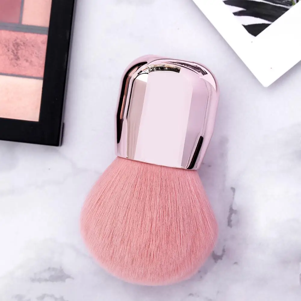 Высококачественная Серебряная Кисть для макияжа FB металлическая мягкая большая