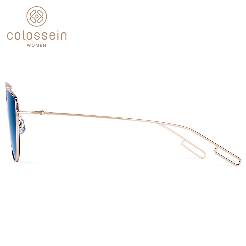COLOSSEIN новые модные солнцезащитные очки для женщин авиаторы металлические