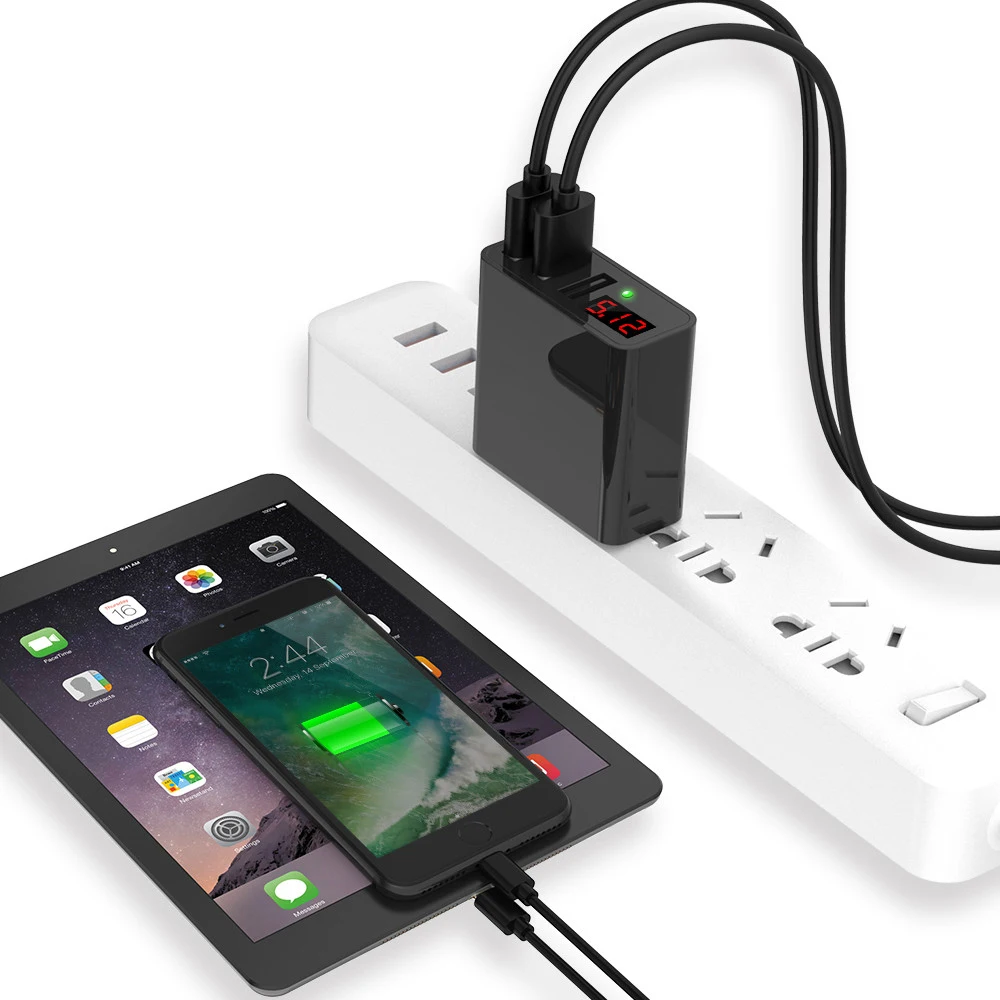 3 USB порта настенное зарядное устройство для телефона Xiaomi 5 в А быстрый дорожный