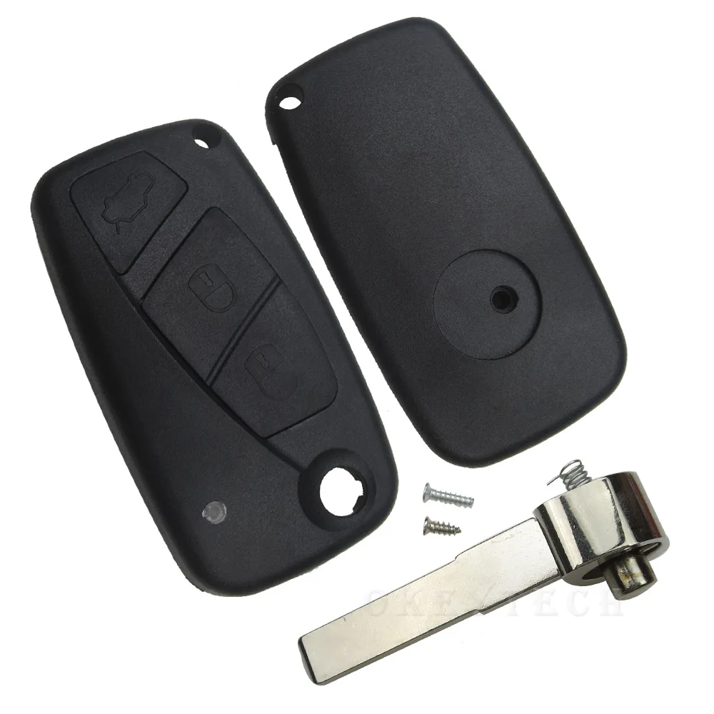 OkeyTech 5 шт./лот 3 кнопки откидной дистанционный ключ оболочка для Fiat Punto Ducato Stilo Panda