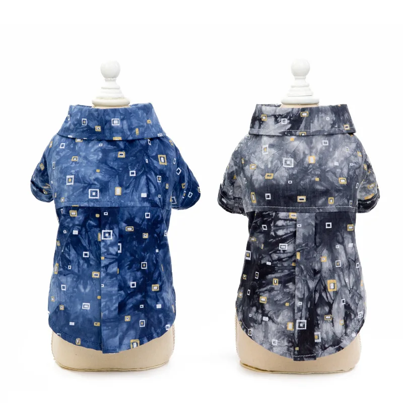 Хлопковая рубашка с принтом Чихуахуа Одежда для собак маленьких домашних