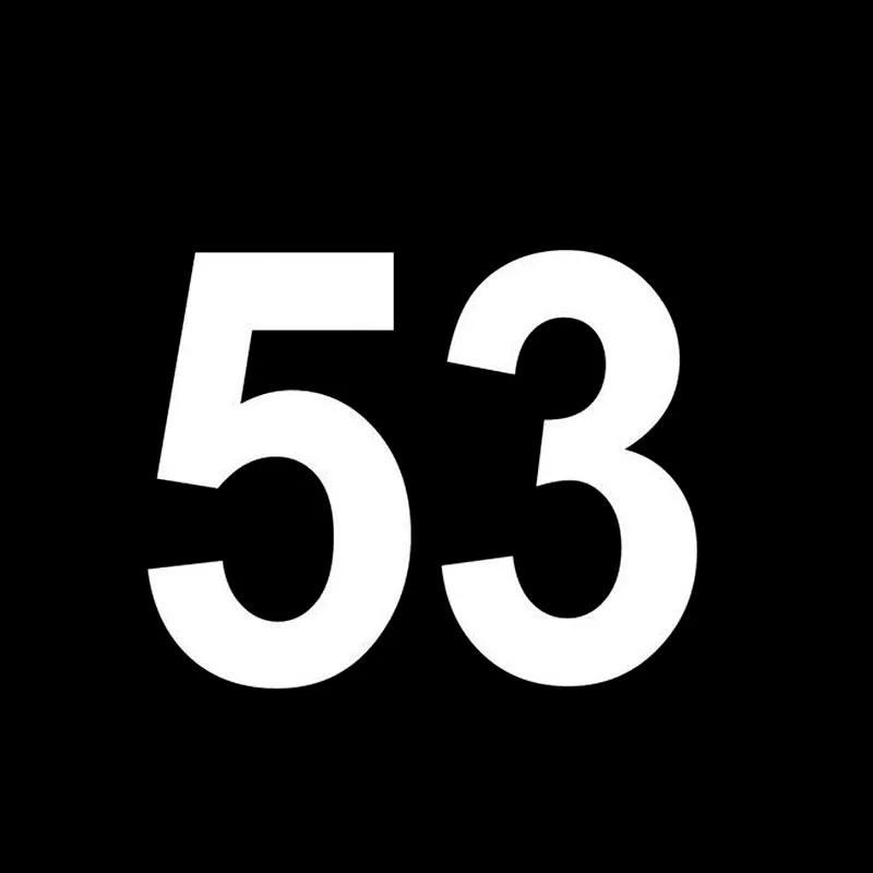 YJZT 14 см * 11 2 Модный номер 53 Стайлинг автомобиля стикер виниловая декорация