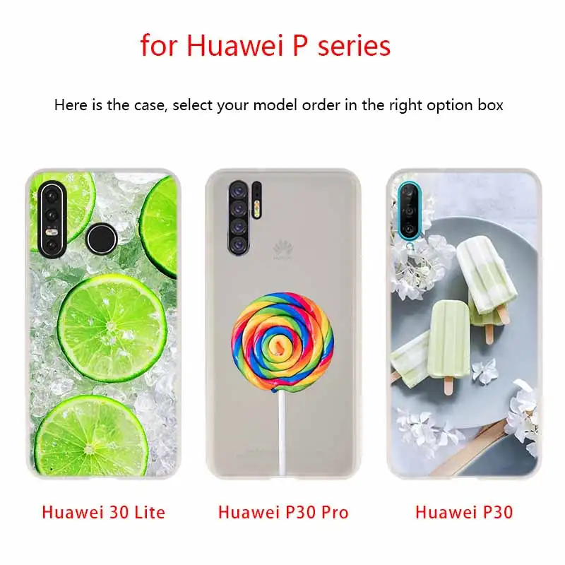 Чехол для телефона с фруктами сахаром ледяной клубникой Huawei P40 P9 P10 P20 P30 Lite чехлы Pro