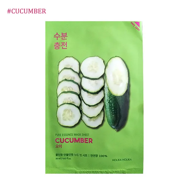 CUCUMBER Маска для лица, маска для лица, отбеливающая, увлажняющая, против морщин, Корейская маска для ухода за кожей - Цвет: CUCUMBER