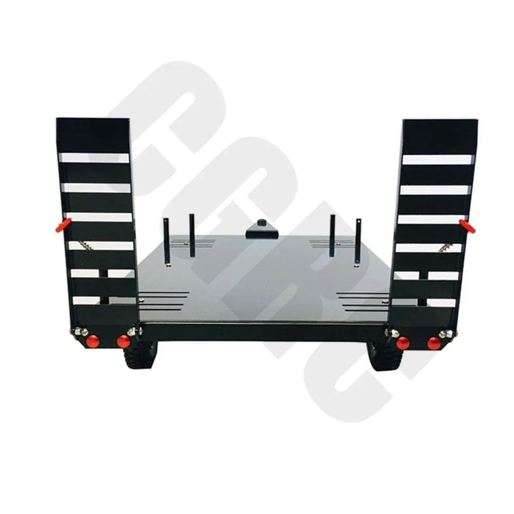 Double Axis Metal Alloy Flatbed Trailer 420mm*250mm For 1/10 RC Crawler TRX4 RC4WD D90 SCX10 VS4-10 JIMNY GEN8 Wraith | Игрушки и хобби