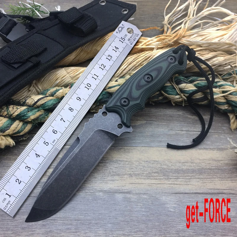 Нож с фиксированным лезвием get FORCE Full Tang 5Cr15Mov Открытый тактический нож EDC ножи для