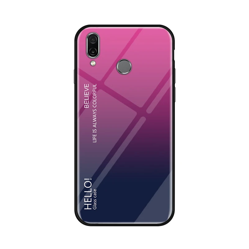 Rose Gold Для Meizu Note 9 чехол Роскошный градиентный закаленное стекло мягкий силиконовый бампер задняя крышка для Meizu note9 Note 9 чехол для телефона Fundas - Цвет: Rose Gold