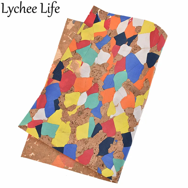 Lychee Life A4 мягкая искусственная яркая Цветочная печать 29x21 см Ткань сделай сам для
