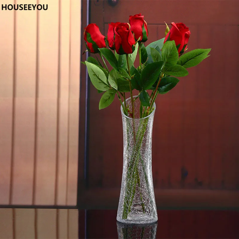 Высококачественная трещиночная угловая ваза цветочный горшок прозрачная