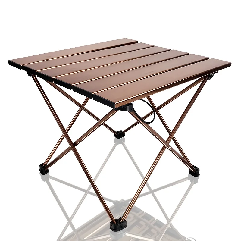 

Portable Foldable Folding Table DeskPortable Camping Side Tables with Aluminum Table Top: Hard-Topped Folding Table in a Bag
