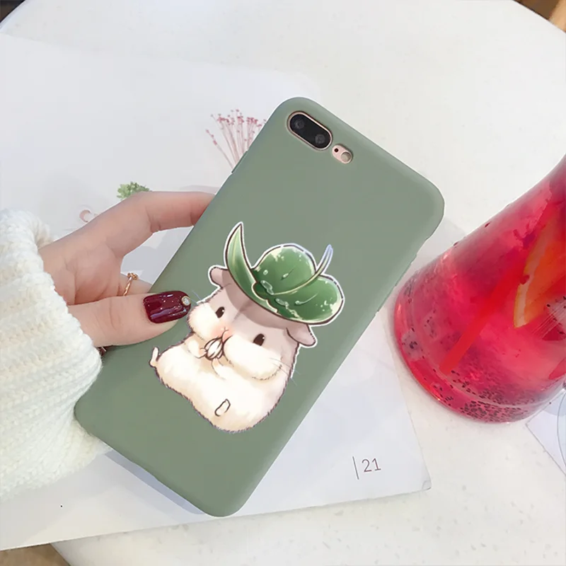 Милые Чехлы для хомяков мягкие чехлы из ТПУ iPhone 10 X XS XR Max 8 7 6 S Plus защитная задняя