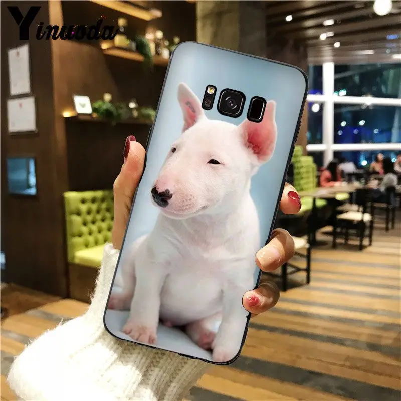 A7 Yinuoda Бультерьера с бультерьером собакой Smart Cover Черная мягкая крышка чехол для телефона для GALAXY s5 s6 edge plus s7 edge s8 plus, s9 plus - Цвет: A7