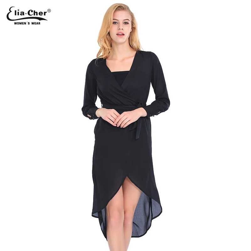 Women Maxi Dress Winter Shirt Dresses Eliacher Brand Plus Size Clothing Chic Black Long Party vestidos|maxi chiffon dress|dress summershirt dress |
