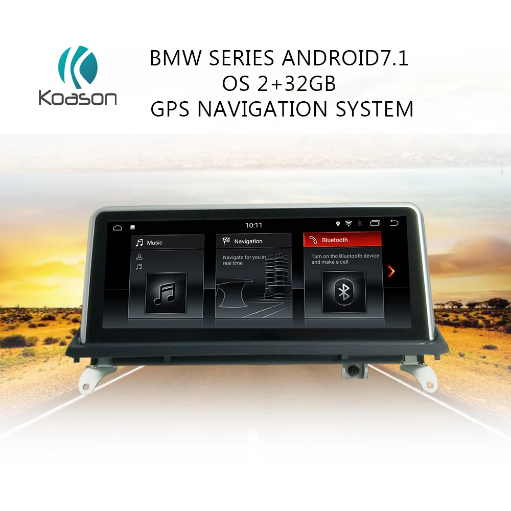 Koason 10 25 &quotips Экран Android 7 1 для BMW E70 E71 X5 X6 Bluetooth Wifi gps навигации автомобиля видео