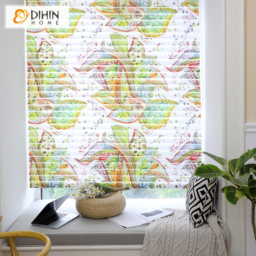 

Tropical Tree Window Curtains Shangri-La Blind Customized Window Rollor Blind For Living Room