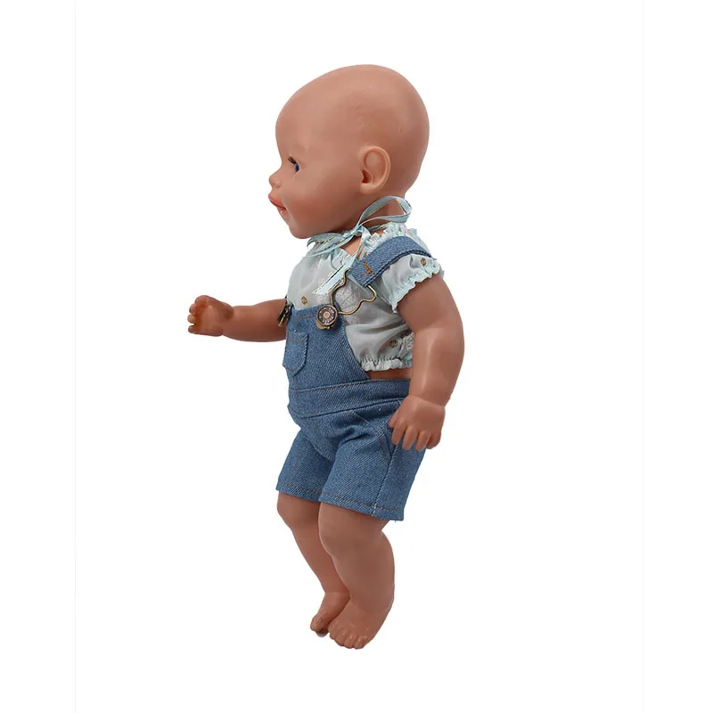 LUCKDOLL джинсы ремень регулируемый наплечный 18 дюймов Американский 43 см BabyDoll одежда