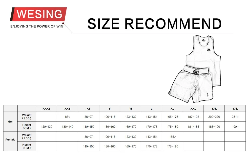 

Wesing sanda uniform sanda suit for sanda kick boxing training