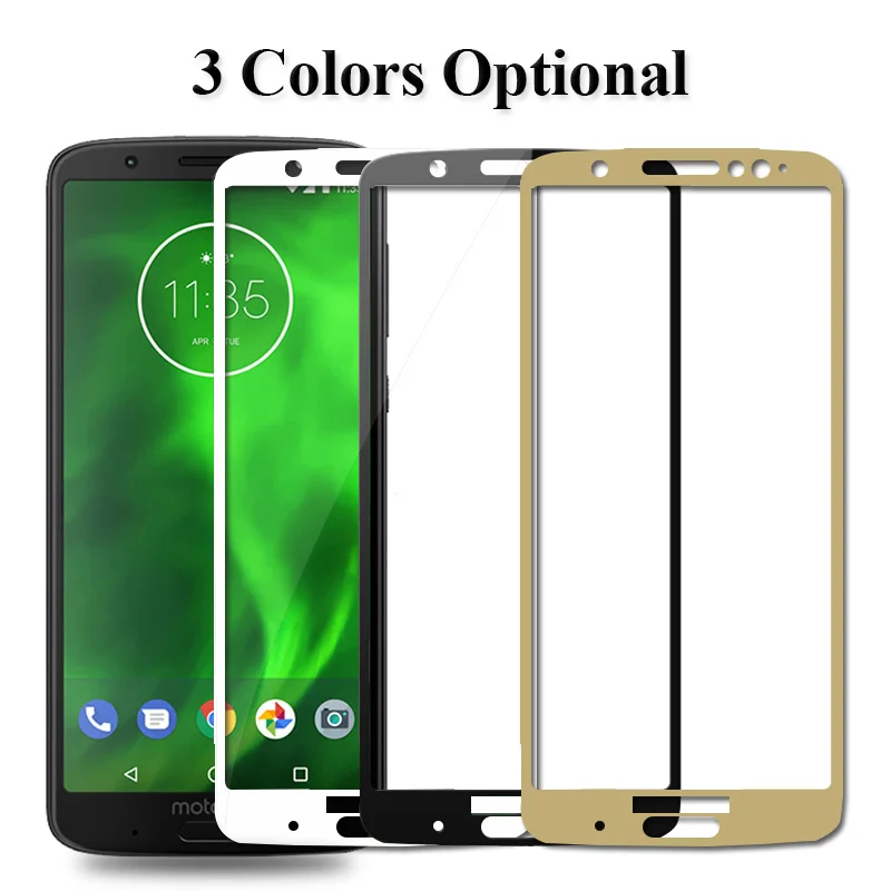 Защитное стекло с полным покрытием для moto g6 g8 g9 e6 plus Защитная пленка экрана motorola