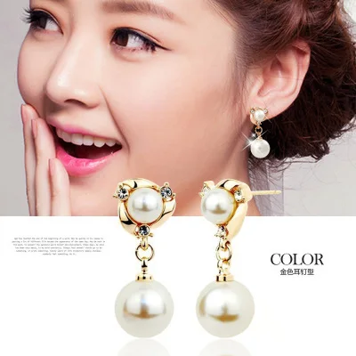 Пара круглых серег из австрийского хрусталя цвета розового золота|brincos fashion|fashion