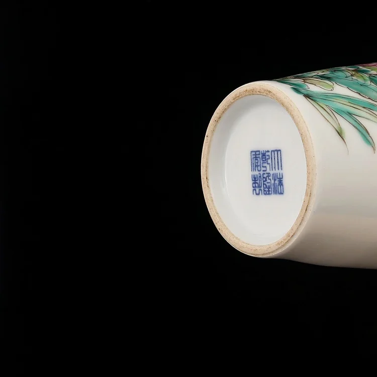 Цветок и ваза с птицами античный PorcelainCollection Ju Ren Tang резиденция Республики Китай