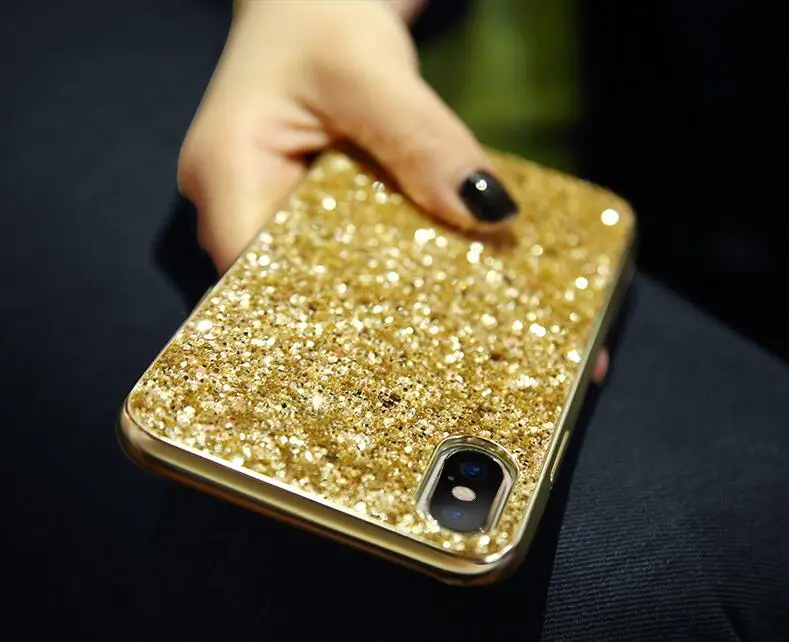 Gold Блестящий чехол с блестками для Xiao mi Red mi Note 5 Pro крышка глобальной версии чехол для Red mi 7 Note 6 k20 mi x 3 mi 9 capa - Цвет: Gold