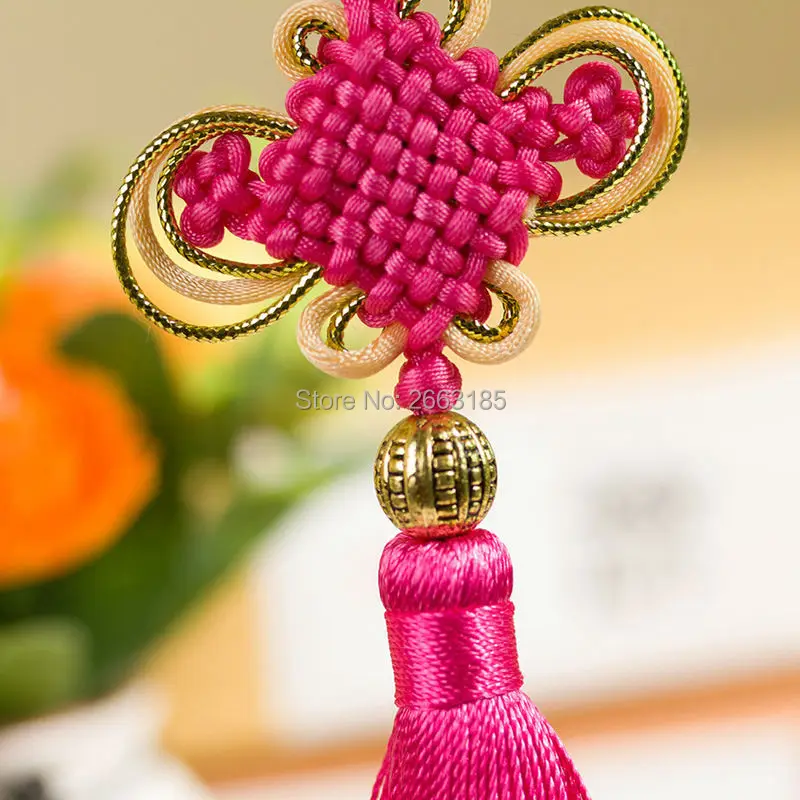 Бесплатная доставка Горячая фэн шуй удача китай узел цвет бусин Кулон талисман