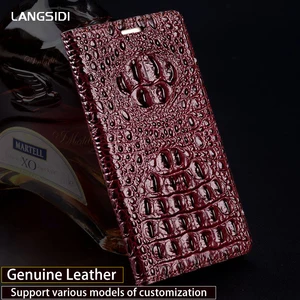 Luxury Phone Case For Huawei P8 P9 P10 P20 Mate 9 10 Lite case Crocodile back Texture Flip cases For Honor 7 7X 8 9 lite P Smart