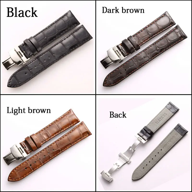 MAIKES High Quality Watch Accessories 18 19 20 22 mm Watchband Vintage Style Genuine Leather Strap Watch Band For IWC