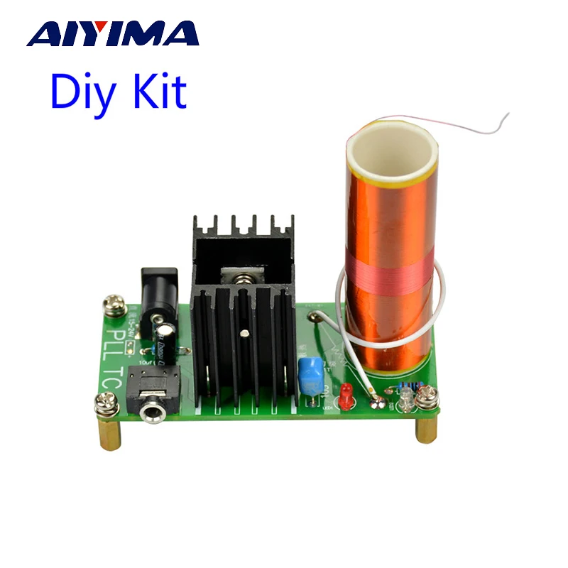 Aiyima DIY Наборы 15 Вт мини Музыка катушки Тесла плазменной Динамик Arc генератор
