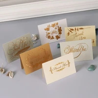 6pcs thank you cards business mini greeting gold embossed thank you message cards