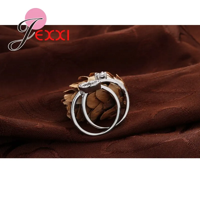 JEXXI новые модные с чешскими кристаллами женские кольца оптом S90 серебро