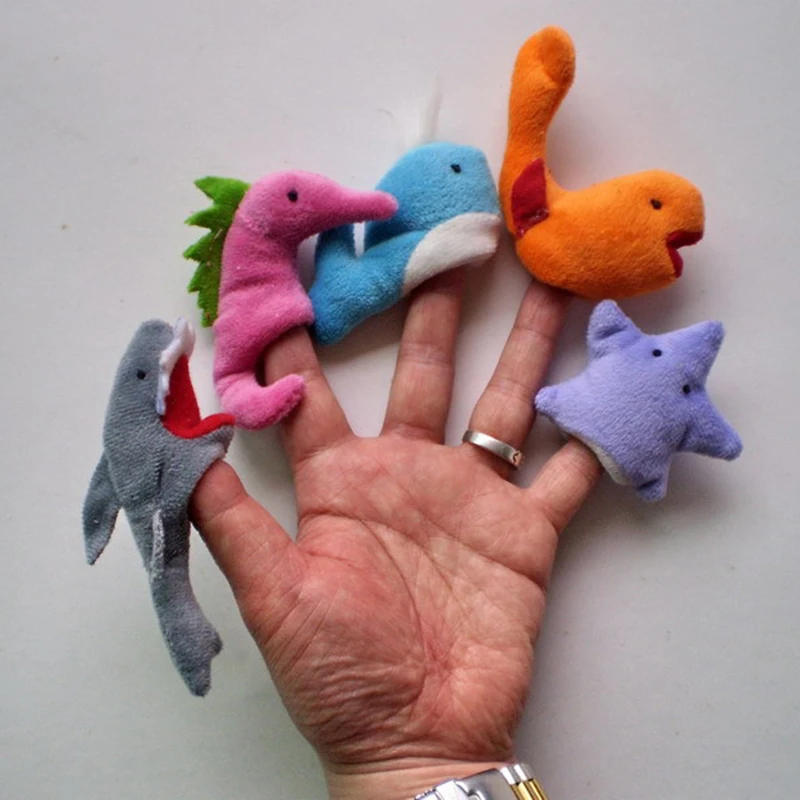 10 шт. Мультяшные водительские животные бархатная пальчиковая кукла игрушка