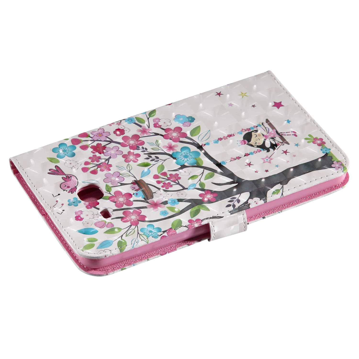 New Casual 3D Painted Cases For Samsung Galaxy T280 SM-T280 Ultra Slim Magnetic PU Flat Cover Animal prints Tablets Floral Case |